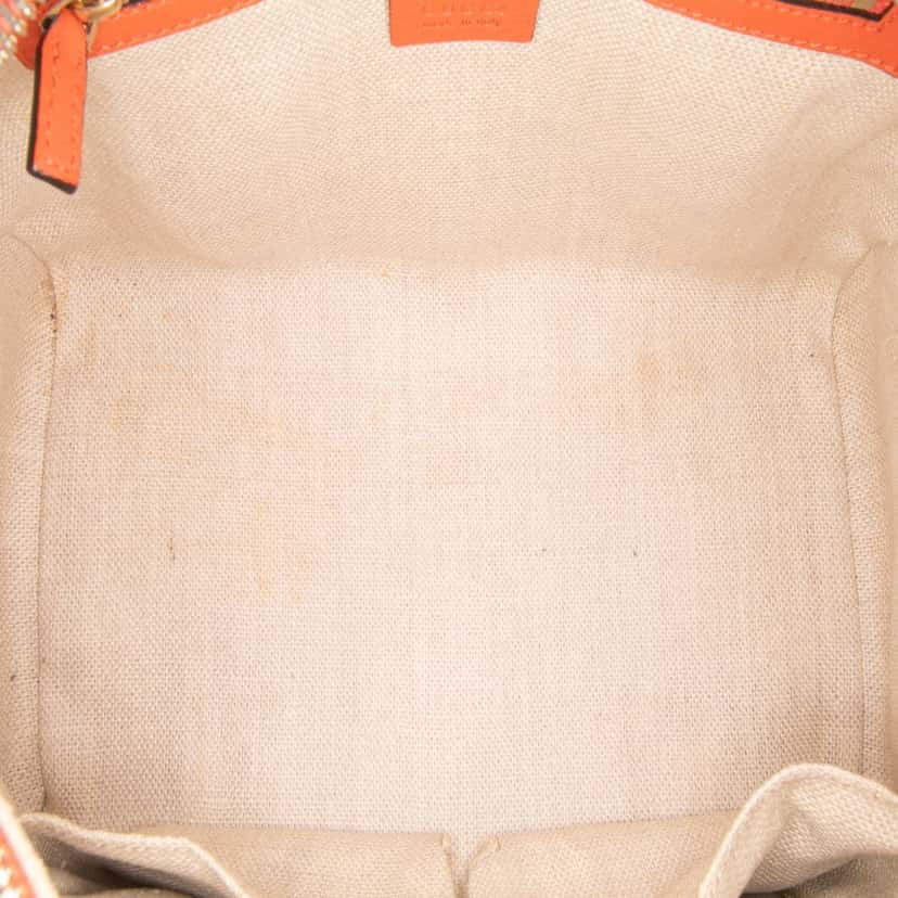 Gucci Small GG Canvas Belted Satchel Brown Canvas Good condition - Model View