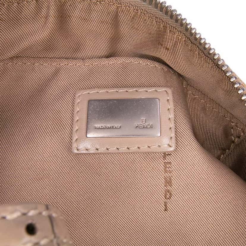 Fendi Zucchino Canvas Pochette Brown Canvas Good condition - Box View
