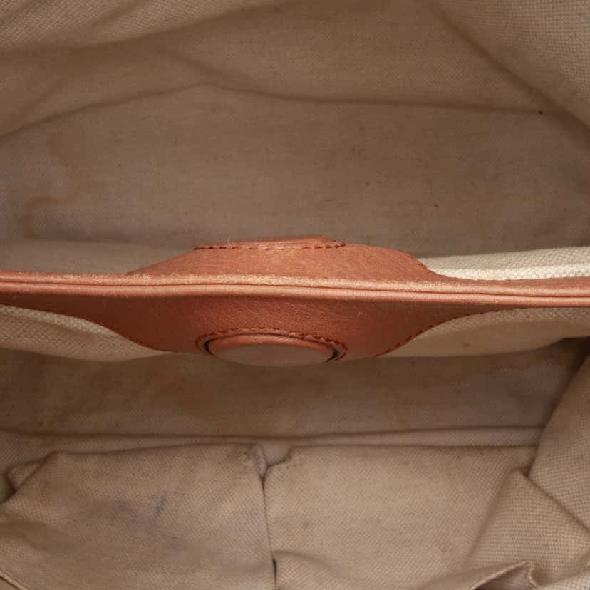 Gucci Small Calfskin Bamboo Shopper Satchel Brown Leather Good condition - Model View