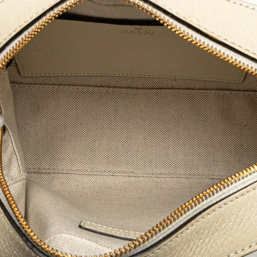 Gucci Small GG Supreme Textured Calfskin Web Ophidia Camera Bag Brown Canvas Very good condition - Model View