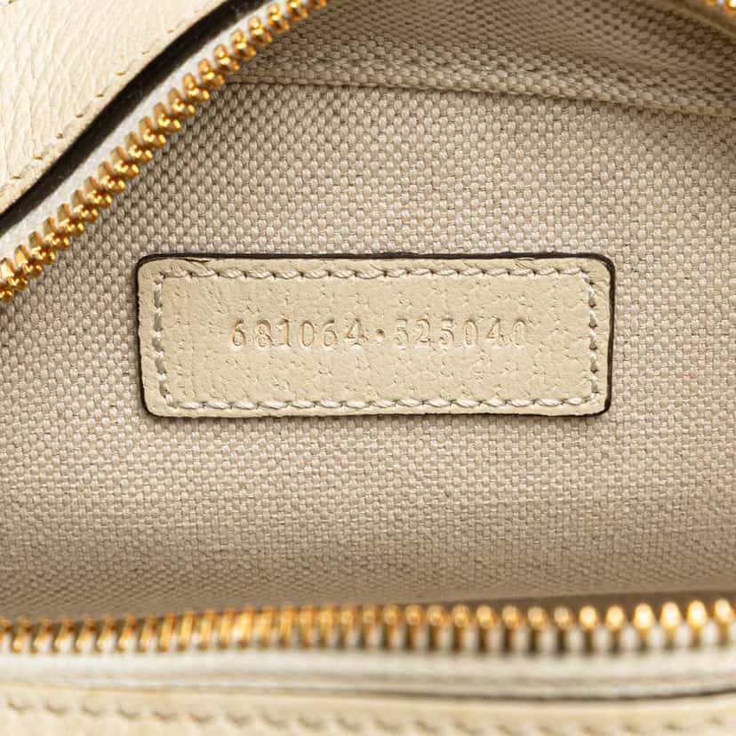 Gucci Small GG Supreme Textured Calfskin Web Ophidia Camera Bag Brown Canvas Very good condition - Box View