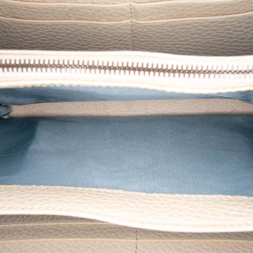 Gucci Mini Pebbled Calfskin Garden Dionysus Wallet on Chain Brown Leather Good condition - Model View