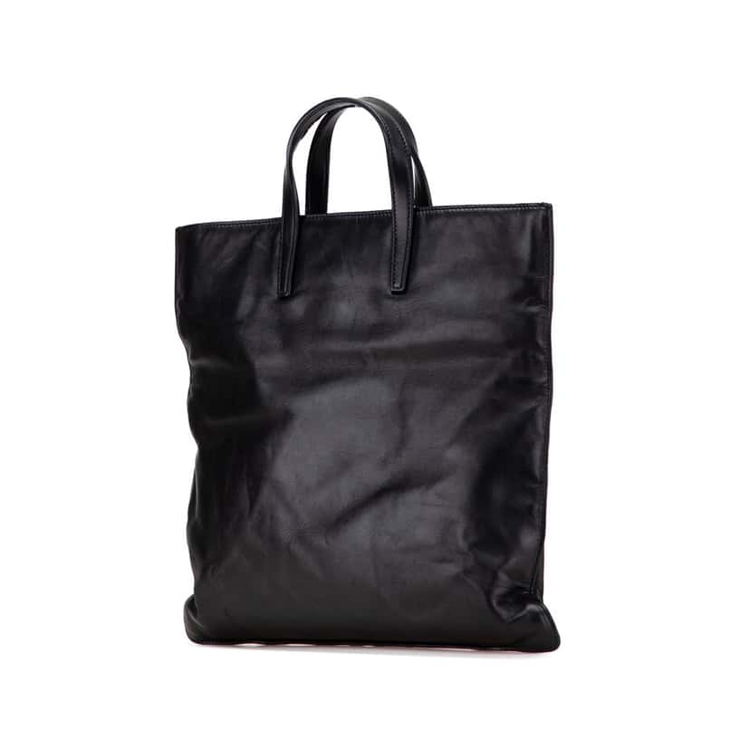 Loewe Leather Anagram Flat Tote Black Leather Good condition - Back View