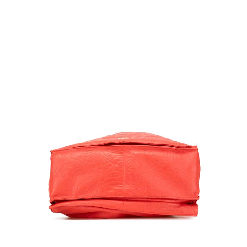 Loewe Embossed Leather Flamenco Tassel Crossbody Red Leather Fair condition - Inside View