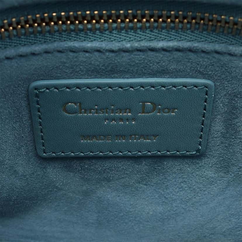 Dior Small Gradient Lambskin Cannage Lady Dior Blue Leather Good condition - Model View