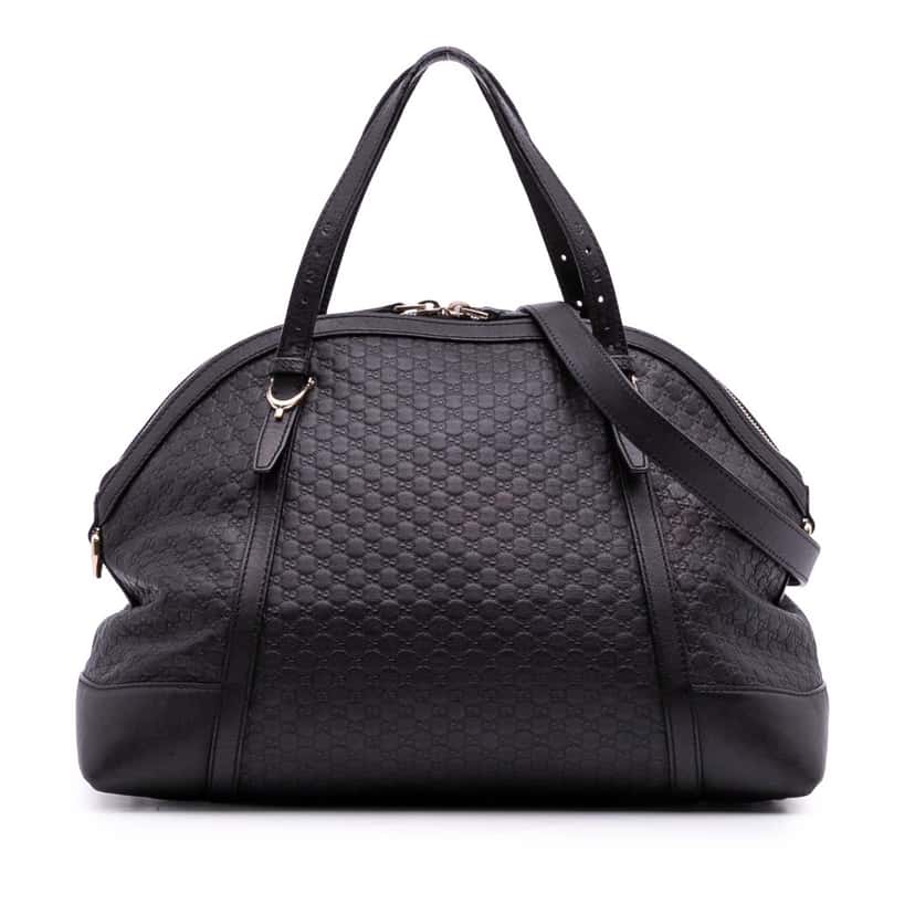 Gucci Large Microguccissima Nice Dome Satchel Black Leather Good condition - Front View