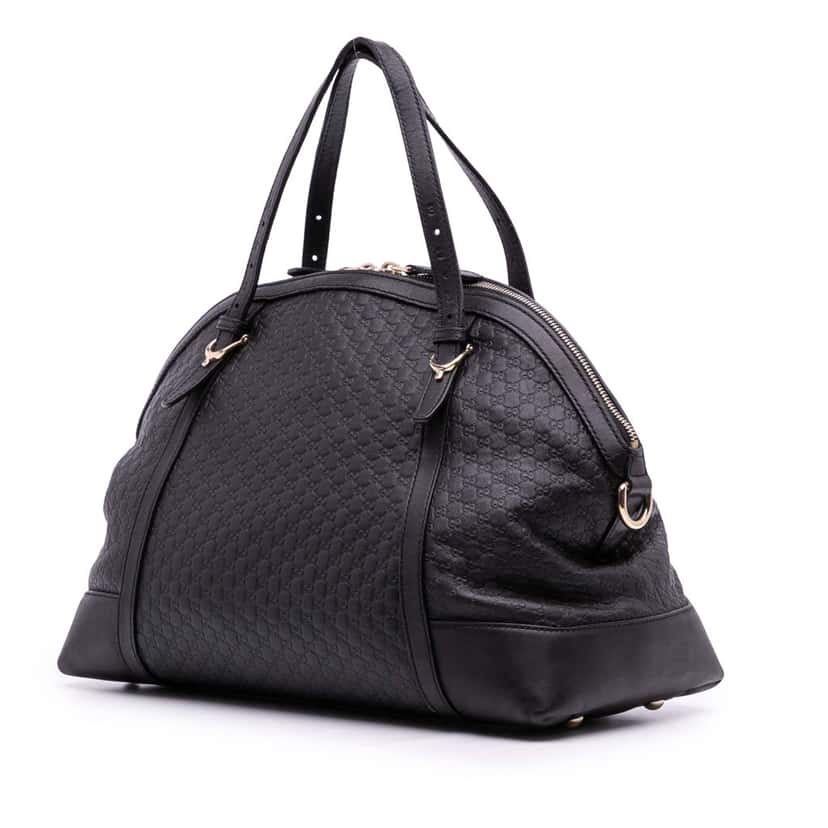 Gucci Large Microguccissima Nice Dome Satchel Black Leather Good condition - Back View