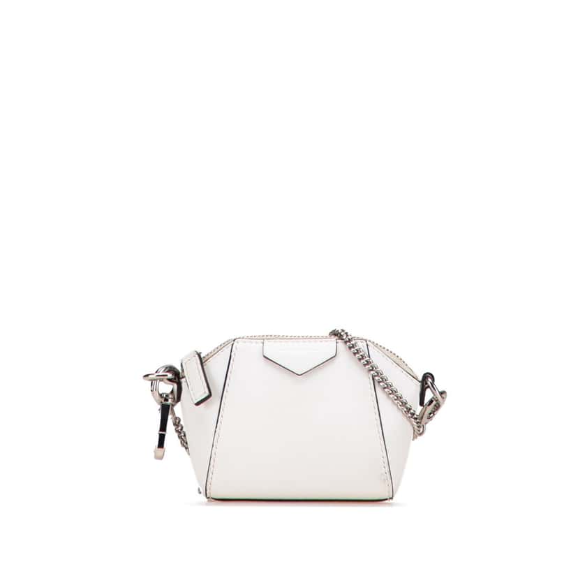 Givenchy Baby Lambskin Antigona Chain Crossbody White Leather Good condition - Front View