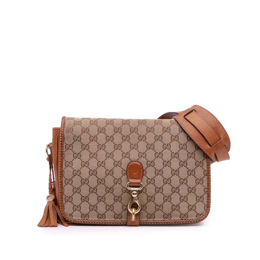 Gucci GG Canvas Marrakech Crossbody Brown Canvas Good condition - Front View