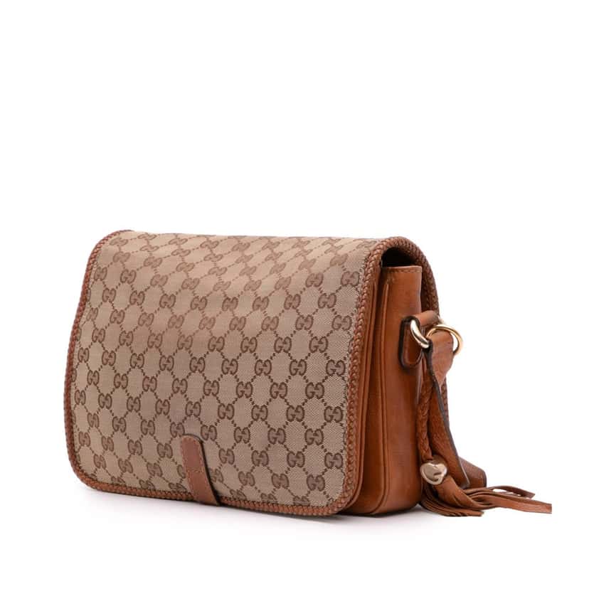 Gucci GG Canvas Marrakech Crossbody Brown Canvas Good condition - Back View