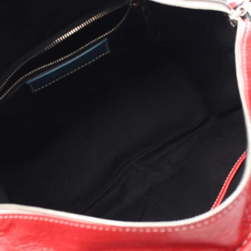 Balenciaga S Lambskin Bazar Shopper Satchel Red Leather Good condition - Inside View