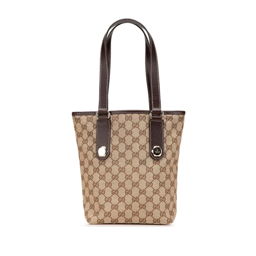 Gucci GG Canvas Charmy Shoulder Bag Brown Canvas Good condition - Front View