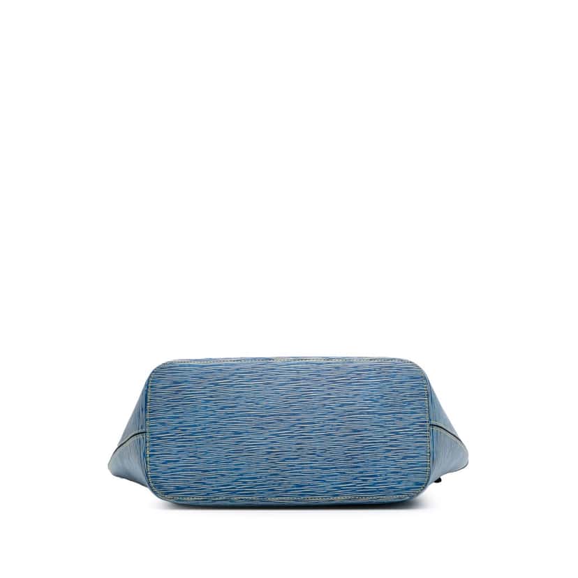 Louis Vuitton Epi Denim Neverfull MM Blue Leather Good condition - Inside View