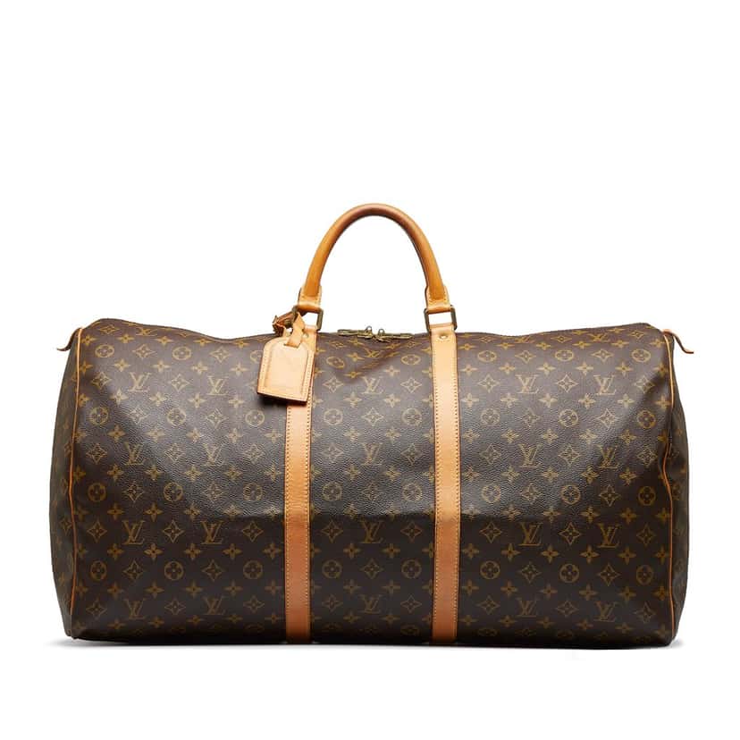 Louis Vuitton Monogram Keepall 60 Brown Canvas Good condition - Front View