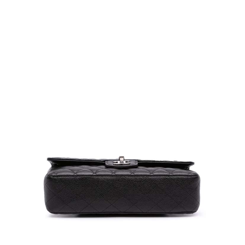 Chanel Medium Classic Caviar Double Flap Black Leather Good condition - Inside View