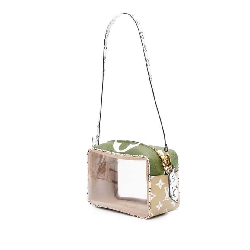 Louis Vuitton Monogram Giant Jungle Beach Pouch Green Canvas Good condition - Back View