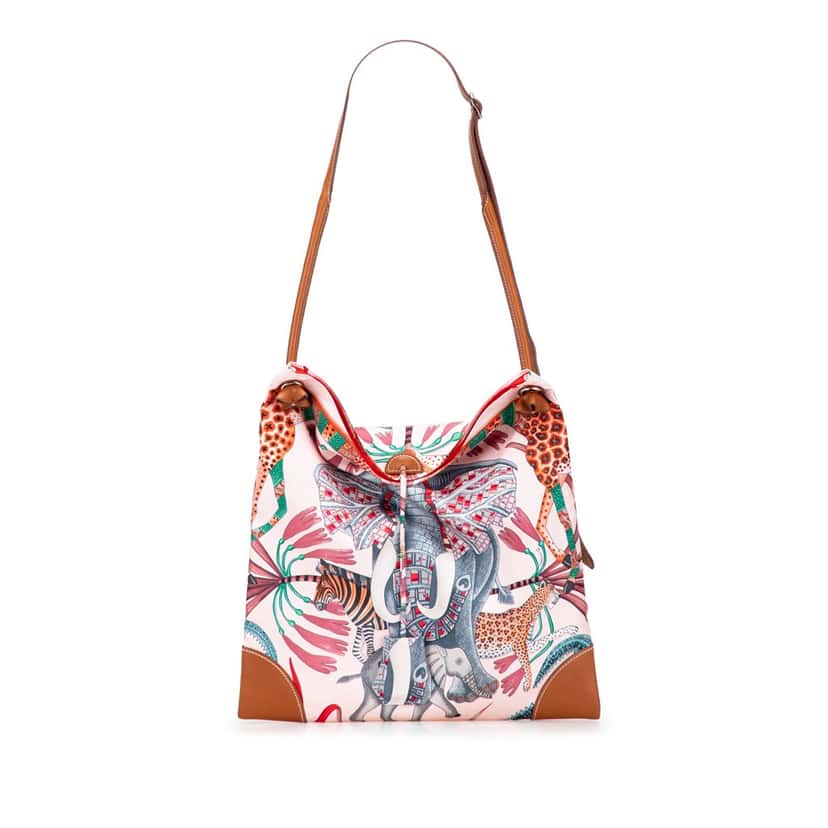 Hermès Silk La Marche Du Zambeze Silky City 33 Pink Silk Good condition - Front View