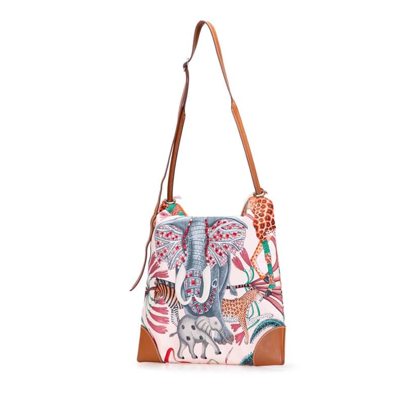 Hermès Silk La Marche Du Zambeze Silky City 33 Pink Silk Good condition - Back View