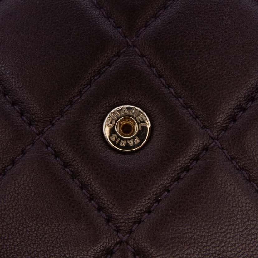 Chanel CC Quilted Lambskin Wallet on Chain Brown Leather Good condition - Box View
