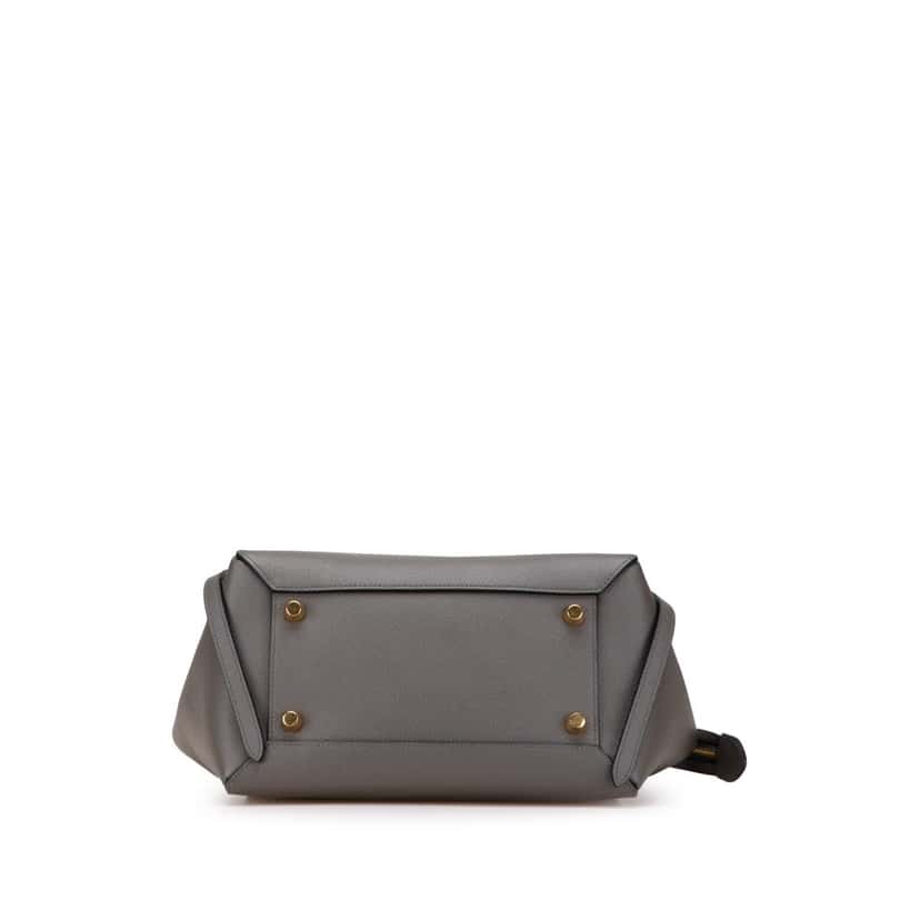 Celine Mini Grained Calfskin Belt Bag Grey Leather Good condition - Inside View
