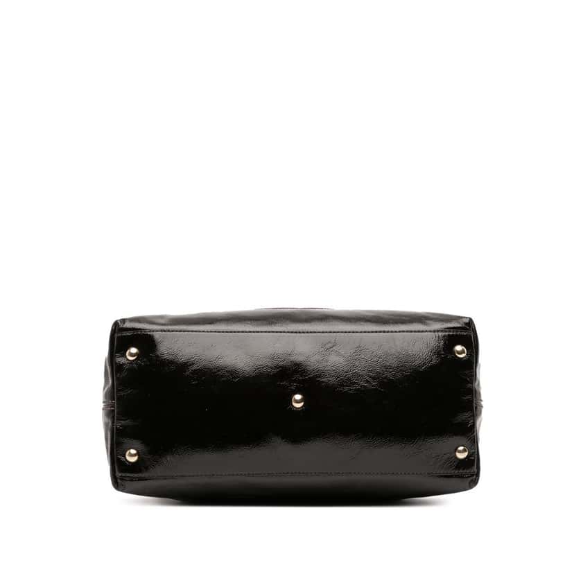 Gucci Small Patent Soho Working Satchel Black Leather Good condition - Inside View