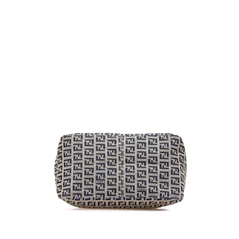 Fendi Zucchino Canvas Double Flap Mamma Grey Canvas Good condition - Inside View