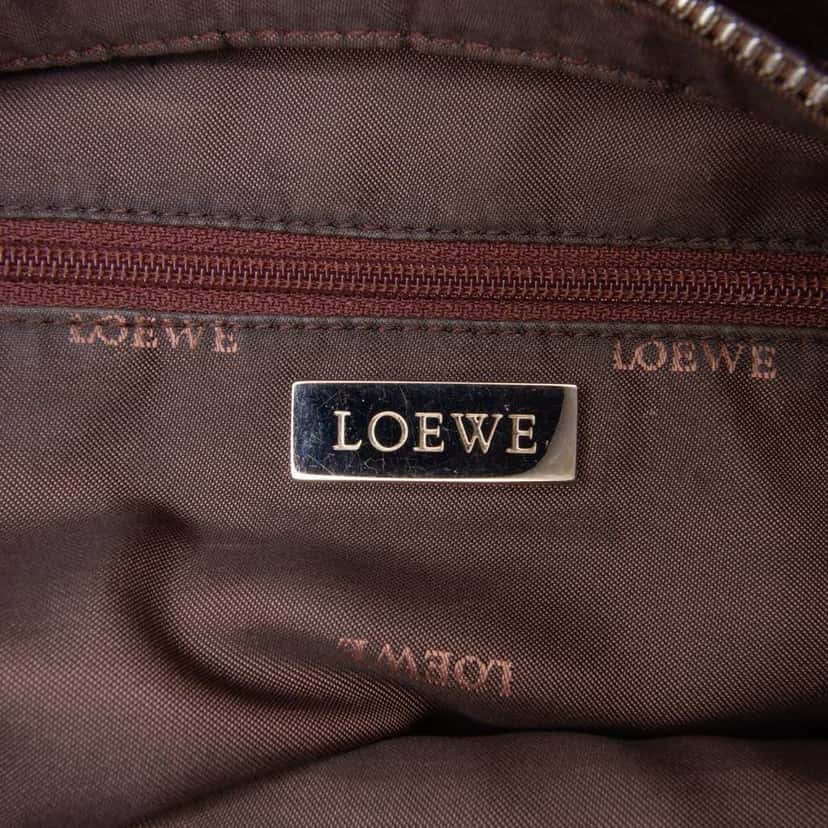 Loewe Anagram Leather Handbag Brown Leather Good condition - Box View