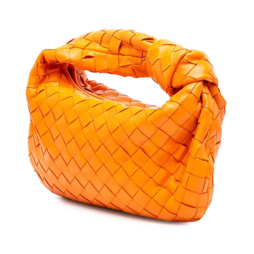 Bottega Veneta Mini Nappa Intrecciato Jodie Orange Leather Good condition - Back View