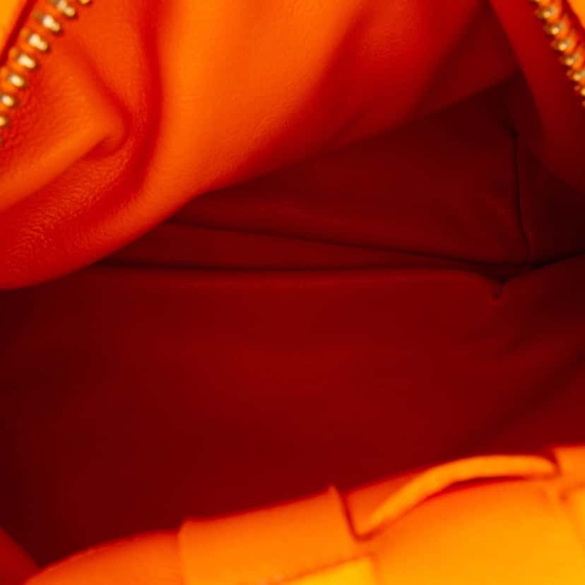 Bottega Veneta Mini Nappa Intrecciato Jodie Orange Leather Good condition - Model View