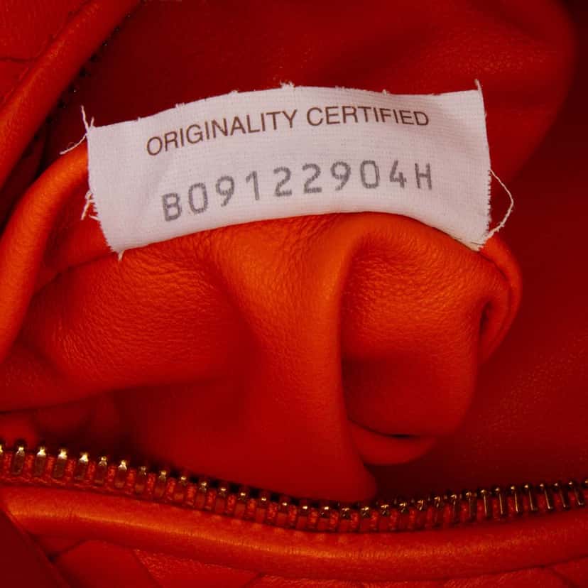 Bottega Veneta Mini Nappa Intrecciato Jodie Orange Leather Good condition - Box View