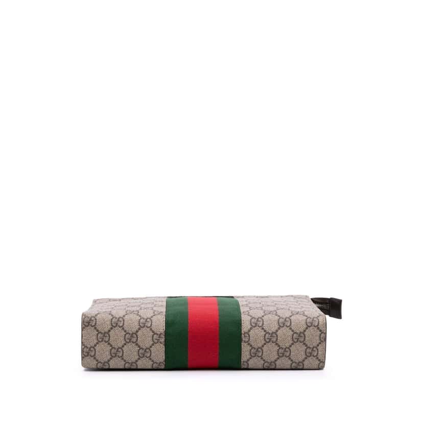 Gucci GG Supreme Web Clutch Brown Canvas Good condition - Inside View