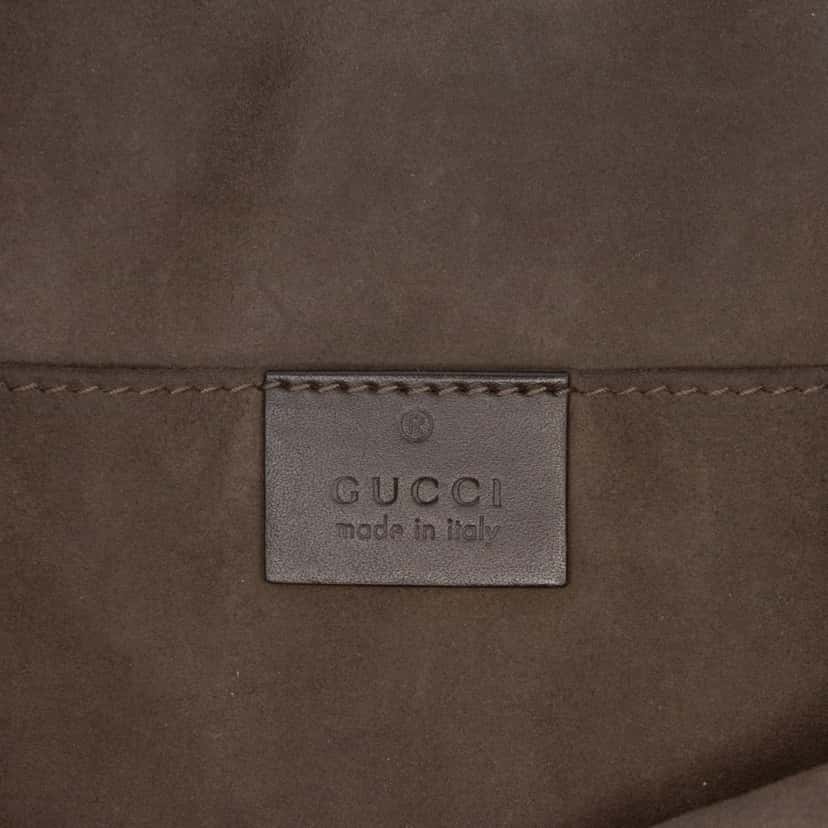 Gucci GG Supreme Web Clutch Brown Canvas Good condition - Box View