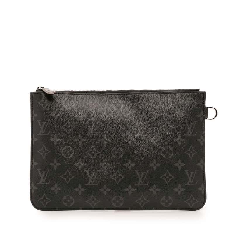 Louis Vuitton Monogram Eclipse Cabas Pochette Black Canvas Good condition - Front View