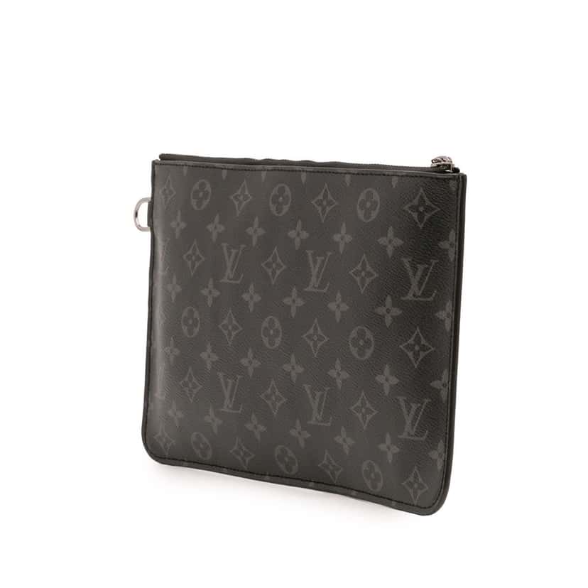 Louis Vuitton Monogram Eclipse Cabas Pochette Black Canvas Good condition - Back View