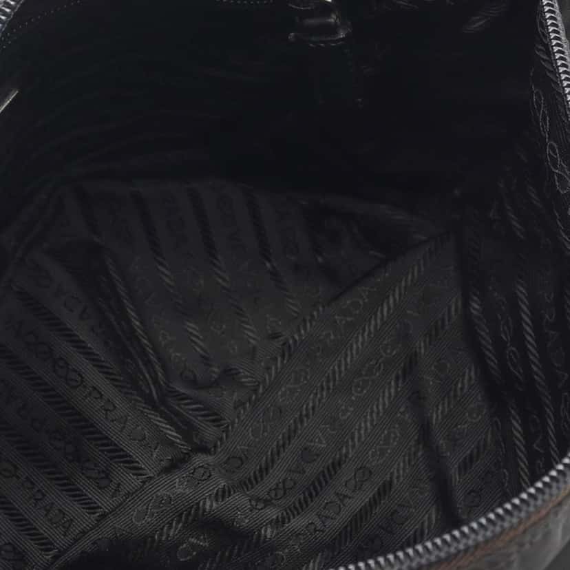 Prada Tessuto Zip Top Crossbody Black Good condition - Inside View