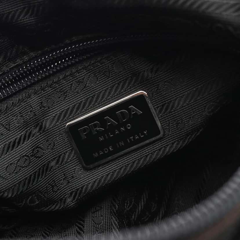 Prada Tessuto Zip Top Crossbody Black Good condition - Model View