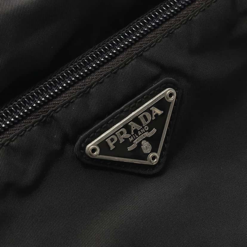 Prada Tessuto Zip Top Crossbody Black Good condition - Box View