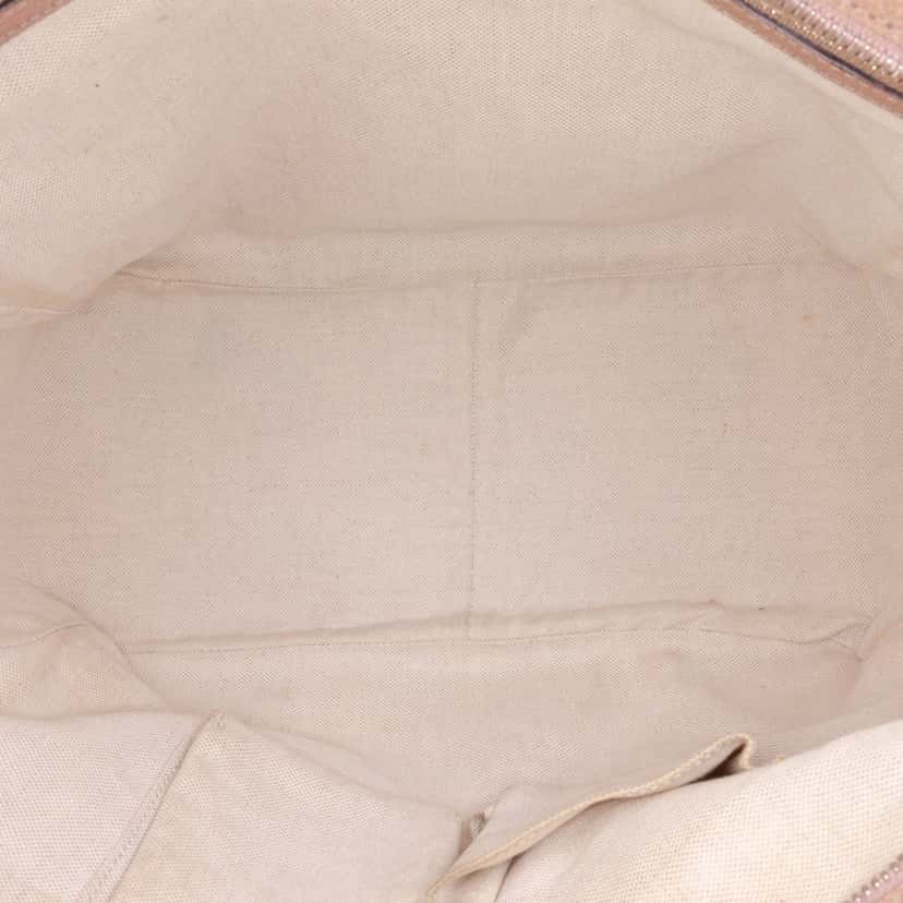 Gucci GG Canvas and Leather Bree Tote Pink Leather Good condition - Model View