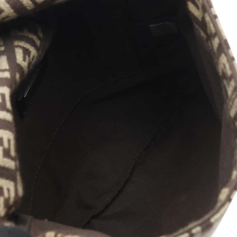 Fendi Zucchino Canvas Crossbody Brown Canvas Good condition - Inside View