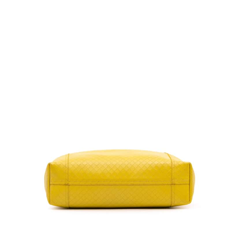 Bottega Veneta Leather Intrecciomirage Tote Yellow Leather Good condition - Inside View