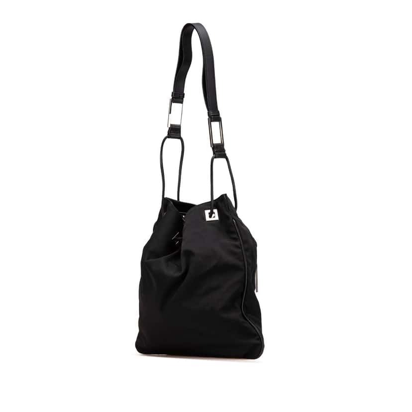 Gucci Nylon Shoulder Bag Black Good condition - Back View