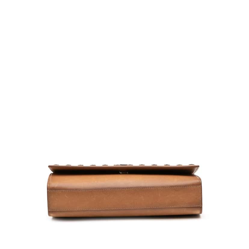 Saint Laurent Medium Leather Monogram Star Studded Kate Crossbody Brown Leather Good condition - Inside View