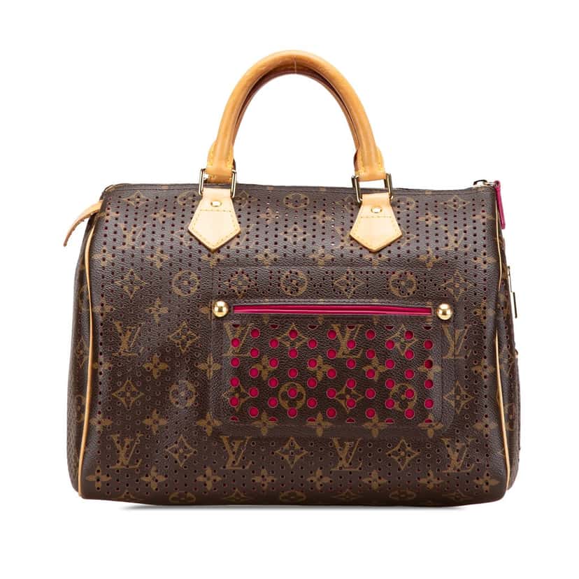 Louis Vuitton Monogram Perforated Speedy 30 Brown Canvas Good condition - Front View