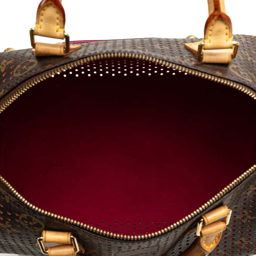 Louis Vuitton Monogram Perforated Speedy 30 Brown Canvas Good condition - Model View