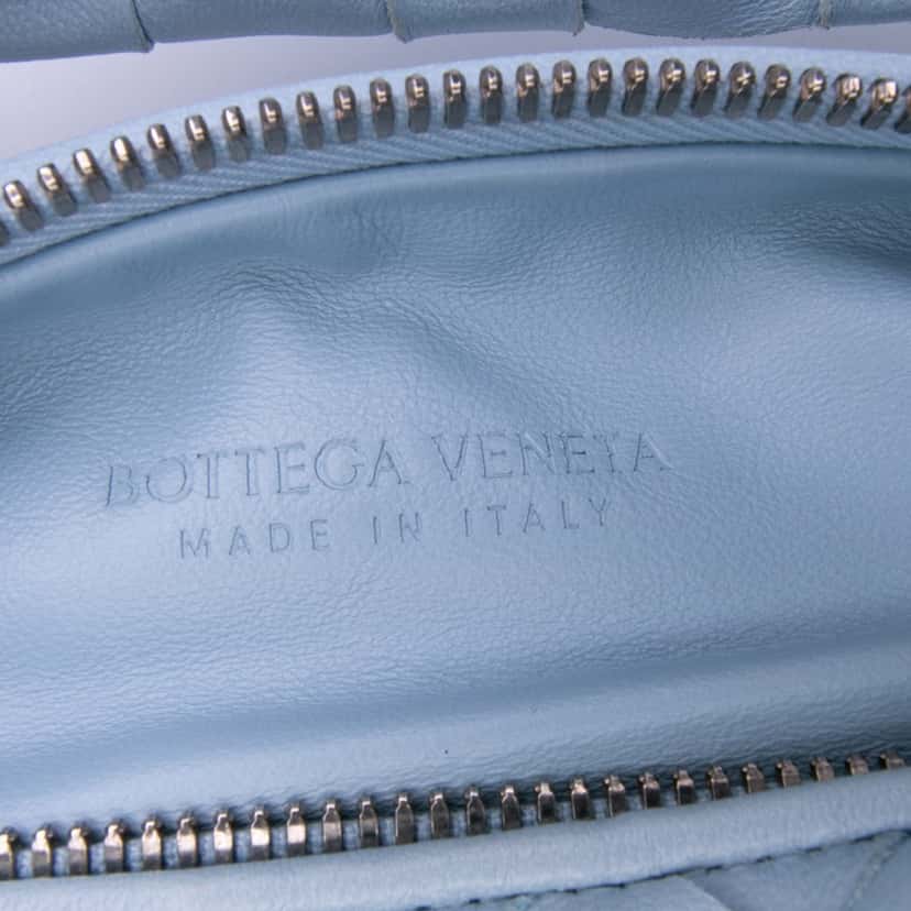 Bottega Veneta Mini Nappa Intrecciato Jodie Blue Leather Good condition - Box View