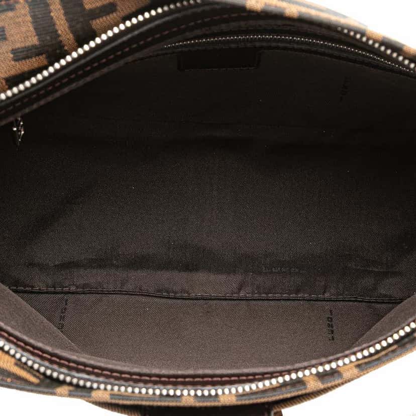 Fendi Zucca Canvas Shoulder Bag Brown Canvas Good condition - Model View