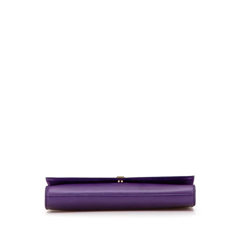 Saint Laurent Leather Cabas Chyc Clutch Purple Leather Good condition - Inside View