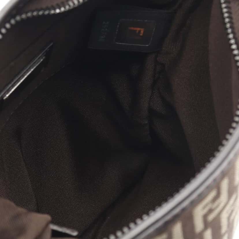 Fendi Zucchino Canvas Crossbody Brown Canvas Good condition - Inside View