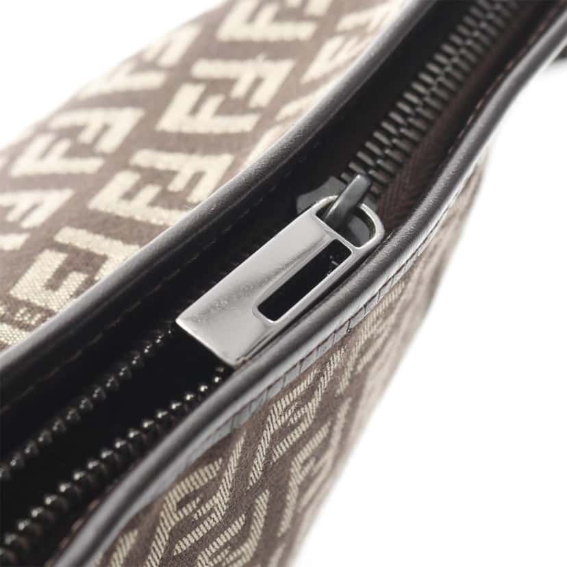 Fendi Zucchino Canvas Crossbody Brown Canvas Good condition - Box View