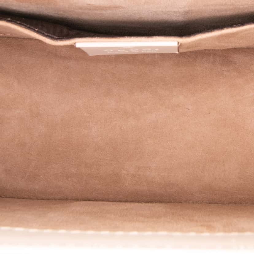 Gucci Mini Calfskin Sylvie Satchel White Leather Good condition - Model View